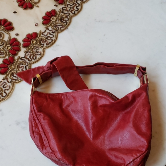 Badgley Mischka Handbags - Badgley Mischka red leather handbag